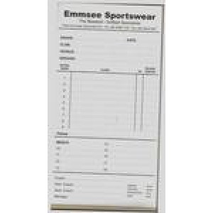 Emmsee Sportswear Team Sheet
